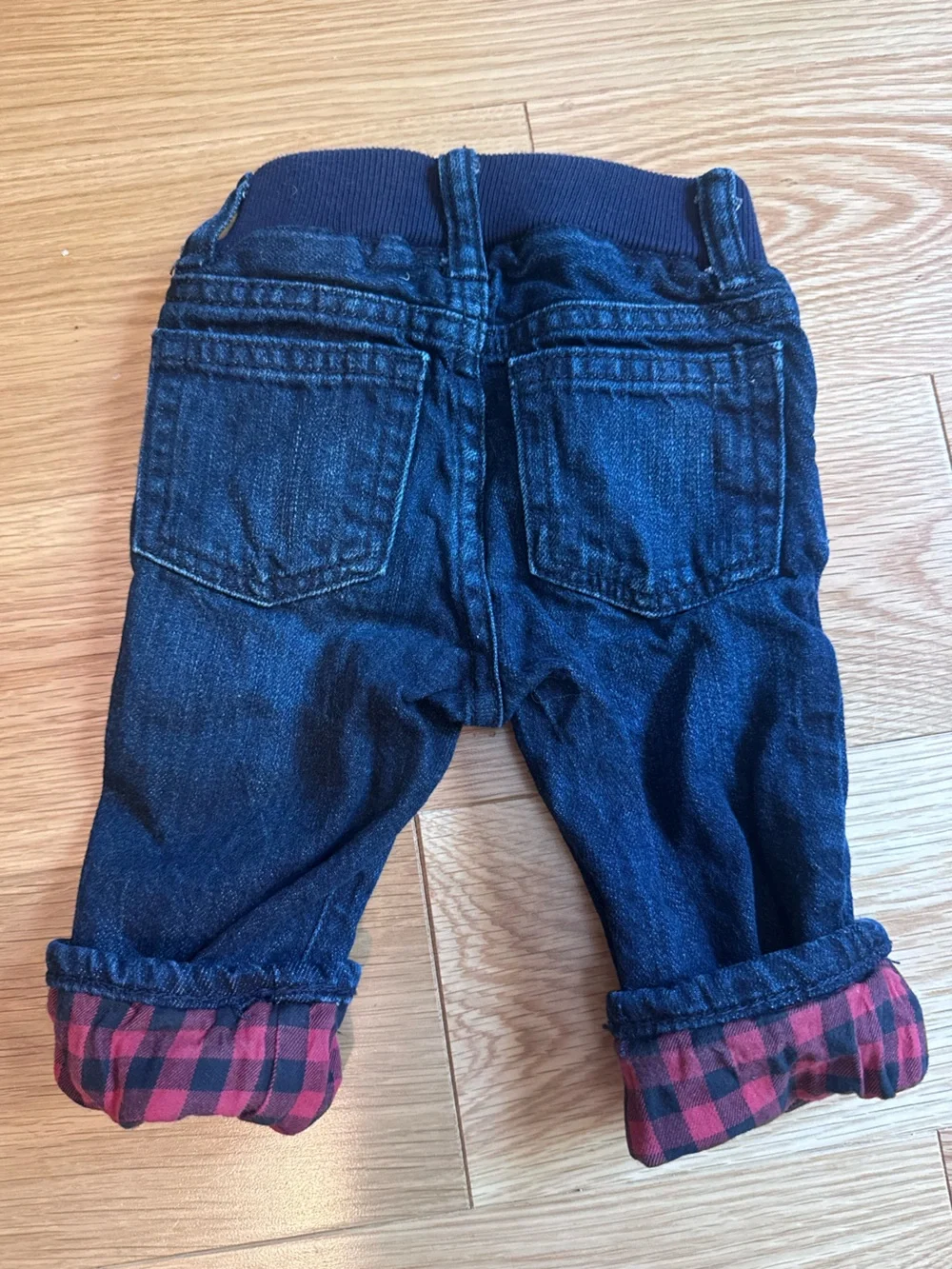 Baby GAP Buffalo Plaid Lined Denim Jeans